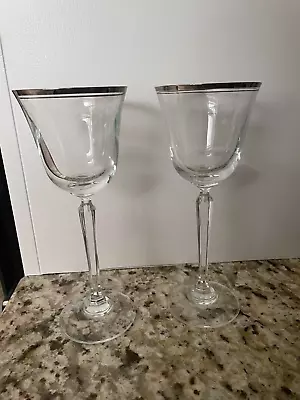 Mikasa Briarcliffe Wine Crystal Goblets Set Of 2 • $18