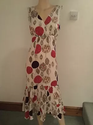 £4.99 • Buy Dress Pink Patterned Summer Dress From John Rocha Size 8
