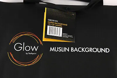 Glow White Muslin Background Backdrop 10' X 20' Glbg2010w (bg-w-2010) • $33.95