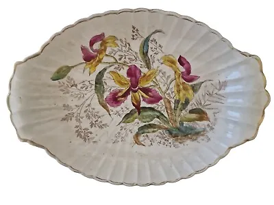 Franz Anton Mehlem Royal Bonn Germany Oval Serving Plate Cir 1885-1920 • £25