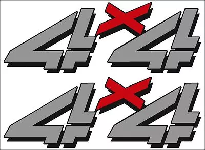 4X4 Replacement Logo / PAIR / Gray RX Vinyl Truck Chevy GMC Graphic Decal Set • $8.99