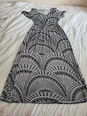 Women Peacock Summer Dress Size UK 12 • £4.06