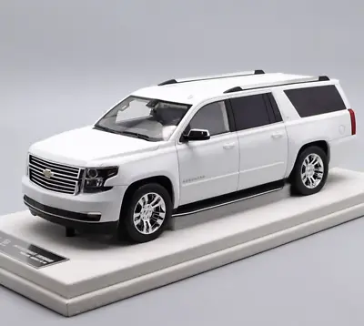 TG VehicleArt 1:18 2015 White Suburban Full Size SUV Model Diecast Resin Car New • $329.99