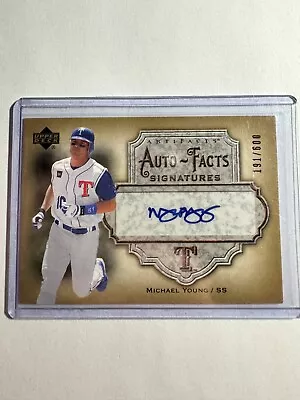 K153760 - 2006 Artifacts Auto-Facts Auto #MY Michael Young #/600 • $20