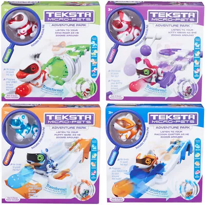 Teksta Micro Play-Pets Adventure Park - Kitty Dino Raccoon Puppy - Assorted • £13.75