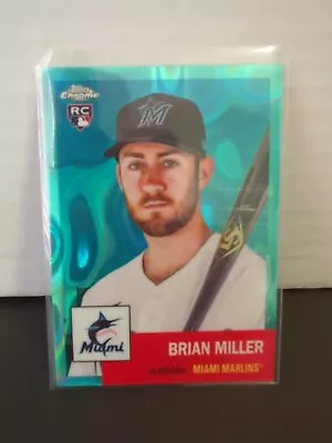 2022 Topps Chrome Platinum Anniversary Brian Miller RC Aqua Ray Wave Ref /299 • $1.95