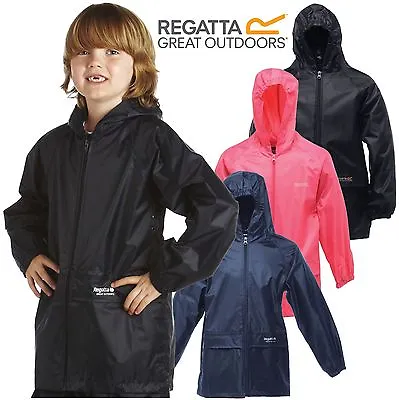 Regatta Childrens Waterproof Jacket Stormbreak Kids Boys Girls Childs Rain Coat • £9.90