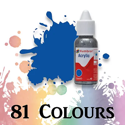 Humbrol Acrylic Model Paint 14ml Bottles Hobby Paints In Dropper Bottles • £3.39