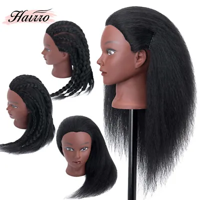 Mannequin Head 100% Human Hair Makeup PracticeStylingTraining Doll With Stand • $39.99