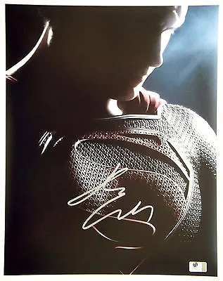 HENRY CAVILL Silver Signed Large 11x14 Man Of Steel SUPERMAN Photo GA • $239.95