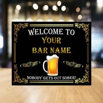 £6.11 • Buy Funny Personalised Bar Sign Metal Tin Sign Plaque Man Cave Shed Home Pub Cafe 