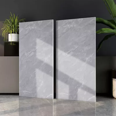 10pcs Self-Adhesive Grey Marble PVC Cladding Wall Panels For Kitchen Bathroom UK • £13.95