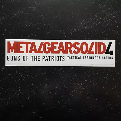 [8  X 2 ]  [Vinyl Bumper Sticker] - Metal Gear Solid 4: Guns Of The Patriots • $6.95