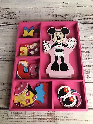 MELISSA & DOUG DISNEY MINNIE MOUSE WOODEN MAGNETIC DRESS-UP Toy Missing Stand • $16.99