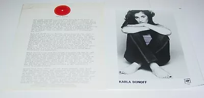 Karla Bonoff Vintage Press Photo W/paperwork Columbia Records Folk Soft Rock • $9