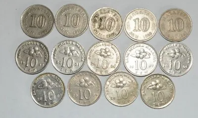 £2.50 • Buy Malaysia 10 Sen Date Run 1967 - 2011 (14 Coins)