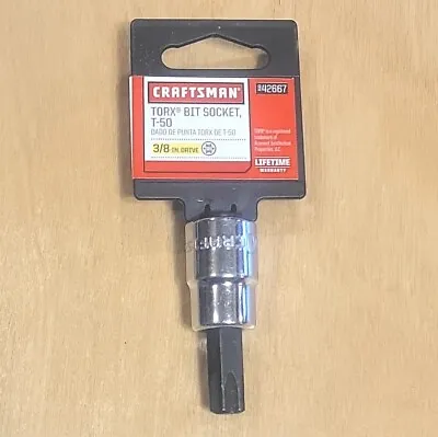 Craftsman T50 Torx Bit  Socket 3/8” Drive 42667 - Brand New T-50 S-AH • $10.95