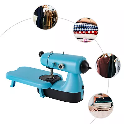 Portable Mini Desktop Electric LED Sewing Machine Home Tailor Stitch 2-Mode DIY • $36.10