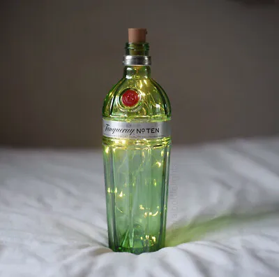 Tanqueray 10 Gin Green Glass 1L Bottle Mood Light Lamp • £5