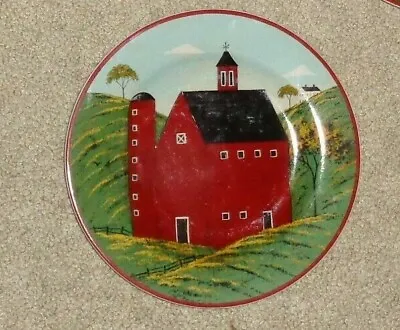 Warren Kimble Country Life Red Barn Salad Plate 8 1/8   • $8.99