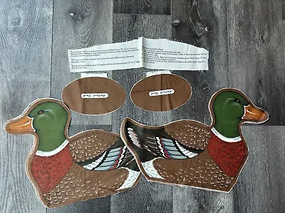 Mallard Duck Fabric Craft Panel Set Of 2 (*22) • $6.25