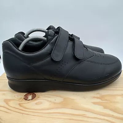 SAS VTO Walking Shoe Mens 10.5 Black Leather Dual Strap Comfort Sneaker Made USA • $64.95