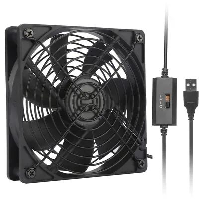 120mm DC 5V Mini USB Computer Cooling Fan With Speed Controller PC Case Router • £11.82