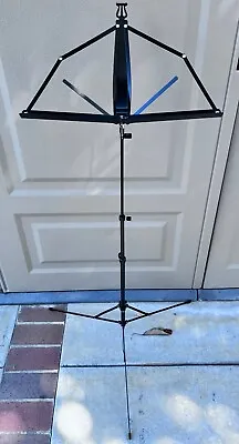 K&M 10100-000-55 Deluxe Fold Up 2 Tier Black Music Stand • $25.99