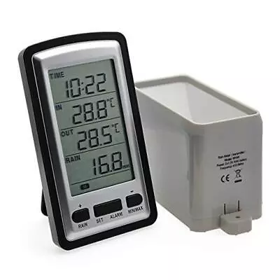 Wireless Rain Gauge With RCC Rain Weather Station Meter Temperature Recorder  • $37.31