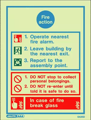 £14.62 • Buy (5425 D) Fire Action Notice