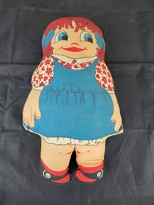 Vintage Raggedy Ann Suzy Plush Pillow Doll Stuffed Toy 1960's 16” Pigtails Cute • $9.99