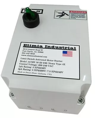 Elimia ACMS 12-18-230LCS 5 HP 230V Air Compressor Motor Starter Nema 4X UL 508A • $133