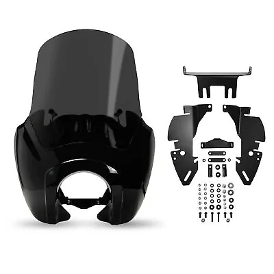 KRATOR Motorcycle Windshield Fairing Headlight Cover For Harley Davidson Dyna • $100.95