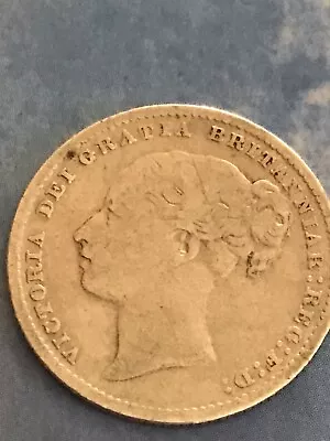 Young Head 1887 Shilling In Fine • £10