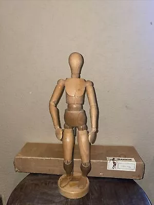 Vintage Manikin Maniquette Japan Articulated Wooden Artist Lay Figure 16” W/ Box • $69.98