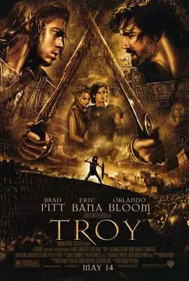 TROY Movie POSTER 11 X 17 Brad Pitt Eric Bana Orlando Bloom B • $11.95