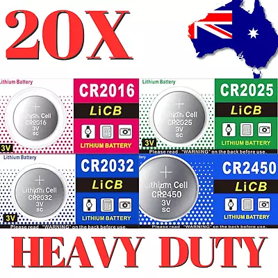 CR1620 CR1616 CR2430 CR2032 CR2025 CR1632 CR2450 CR2477 Battery Lithium 3V AUS • $4.45