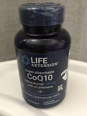 Life Extension Super-Absorbable CoQ10 (Ubiquinone) With D-Limonene 100mg 60 Caps • $25