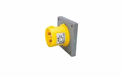 Jce 16a 3 Pin Panel Mounted Appliance Inlet Plug 110v Ip44 Splashproof • £3.75