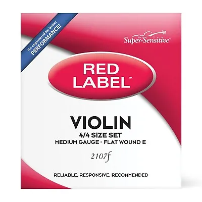 $18.95 • Buy Red Label Violin 4/4 FW String Set Medium  Wound E String