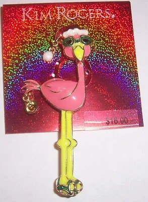 Vintage ''     Christmas  Flamingo ''   Brooch  Pin • $4.50