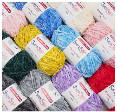 $2.79 • Buy Creative Corner Supersoft Chenille Yarn Crochet Knitting Yarns 100g