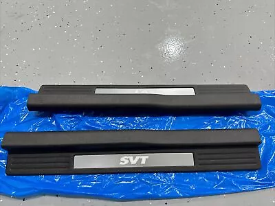 10-14 Mustang GT500 SVT Black Illuminated LH RH Door Sill Trim Panel Pair 2x OEM • $220