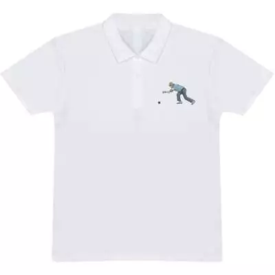 'Man Playing Lawn Bowls' Adult Polo Shirt / T-Shirt (PL035952) • £12.99