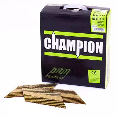 Champion 1st Fix 3.1 X 90mm Electro Galvanised Smooth Nails 2200 (No Fuel Cells) • £35.81