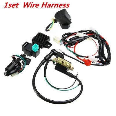 Motor CDI Wiring Harness Loom Ignition Solenoid Coil Rectifier For 50 110 125cc • $42.22