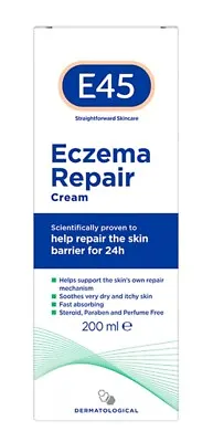 E45 Eczema Repair Cream 200ml New And Boxed 02/2025 • £16.95