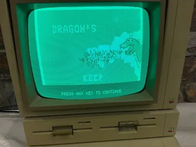 $155 • Buy RARE Apple II IIe Dragon's Keep Sierra Online Floppy Diskette 1 Owner Works
