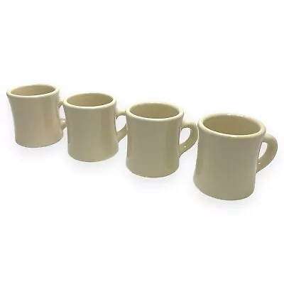 4 - Vintage Victor Coffee Mugs -restaurant Ware (holds 6oz) - Off White • $94.12