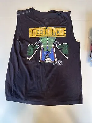 $39.99 • Buy Queensryche - The Warning Tour 85 Sleeveless Shirt Heavy Metal Vintage